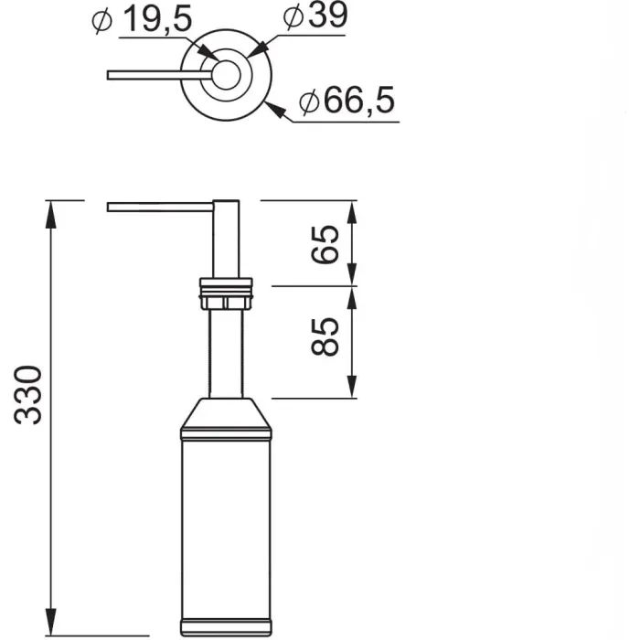 Дозатор для жидкого мыла Elleci ADI02304BK изображение 3