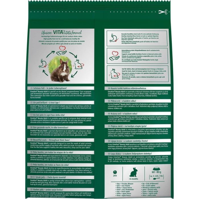 Корм для гризунів Vitakraft для декоративних гризунів Vitakraft Emotion Beauty для кроликів 1.5 кг (4008239337504) зображення 2