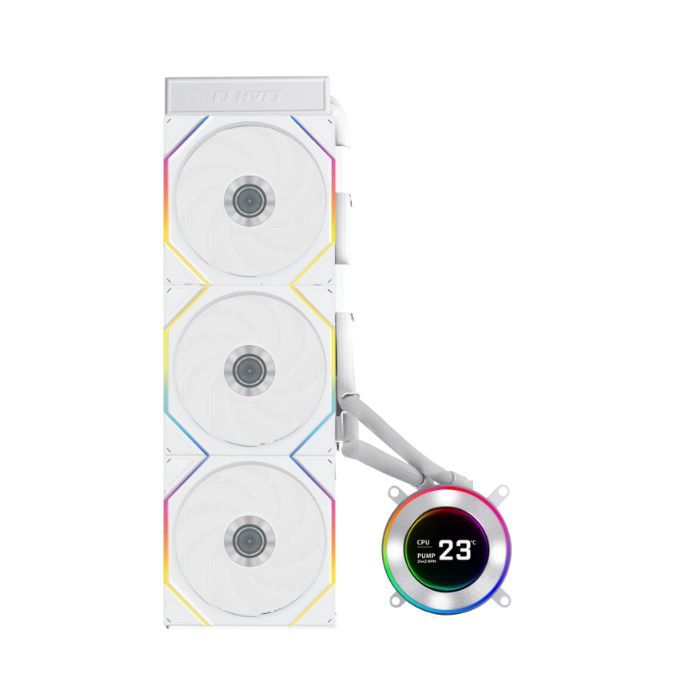 Система рідинного охолодження Lian Li HydroShift II LCD-C 360 FANLESS White (G89.GHS2LCD36W.00) зображення 2