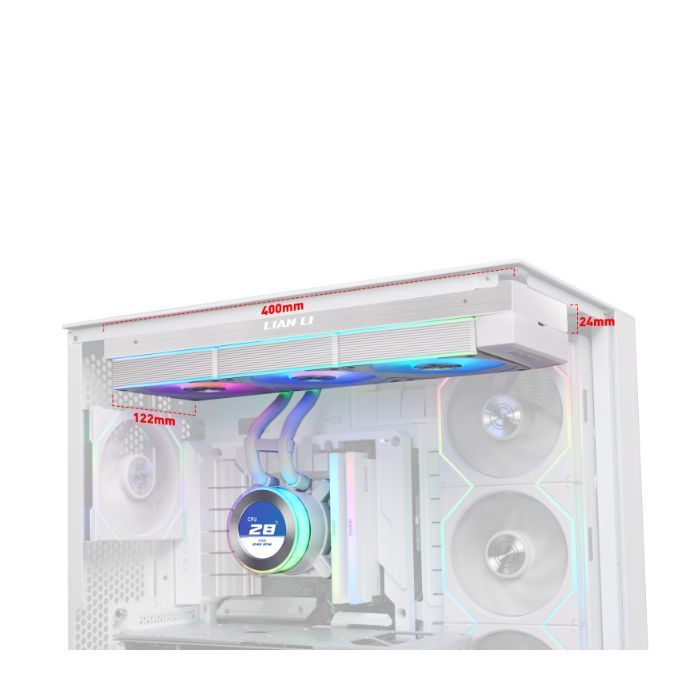 Система рідинного охолодження Lian Li HydroShift II LCD-C 360 FANLESS White (G89.GHS2LCD36W.00) зображення 7
