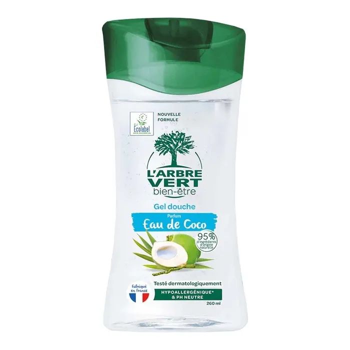 Гель для душа L'Arbre Vert Освежающий с экстрактом кокосовой воды 260 мл (3450601100499)