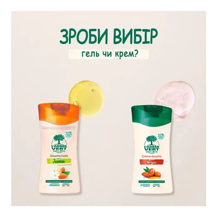 Гель для душа L'Arbre Vert Освежающий с экстрактом кокосовой воды 260 мл (3450601100499) изображение 3