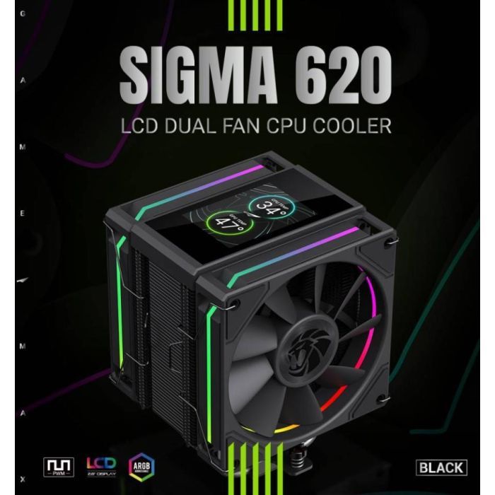Кулер до процесора Gamemax SIGMA 620 LCD BK зображення 6