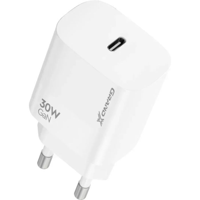 Зарядное устройство Grand-X GaN USB-C 30W QC3.0 white (CH-390W) изображение 3