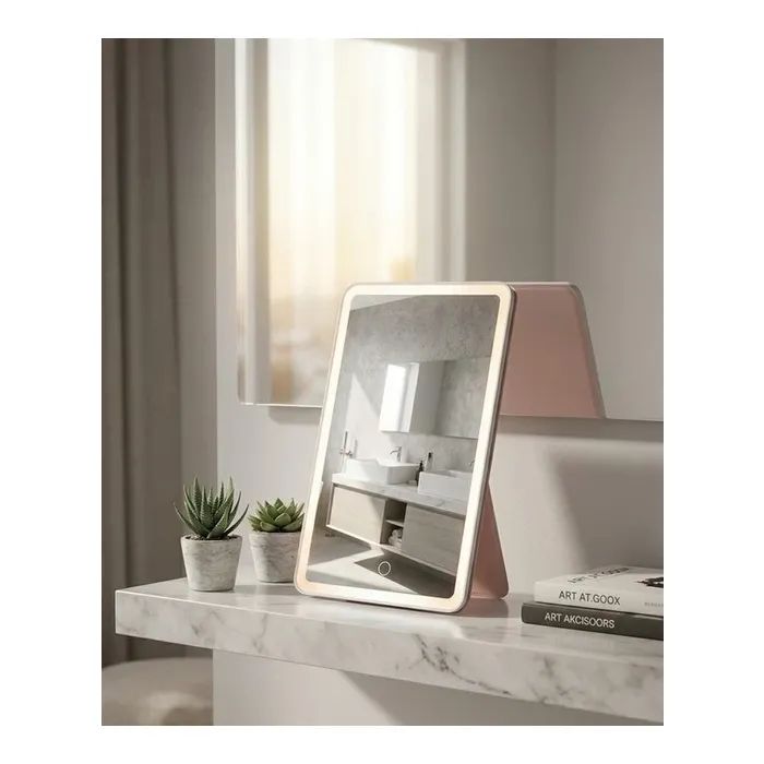 Зеркало Xiaomi Leather case mirror pink (FM001/FM007) изображение 4