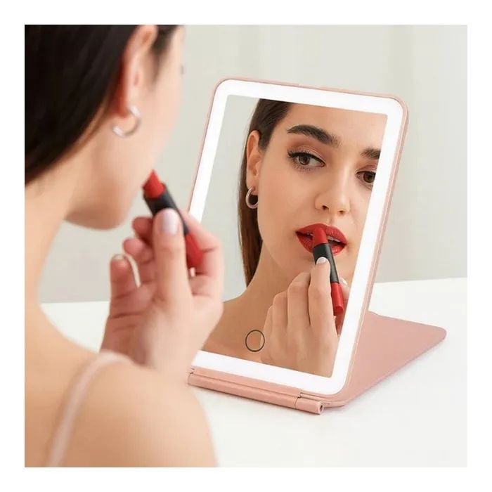 Зеркало Xiaomi Leather case mirror pink (FM001/FM007) изображение 5