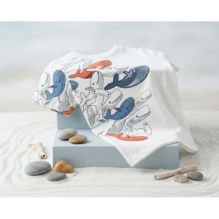 Футболка детская Breeze с китами (21773-128B-cream) изображение 5