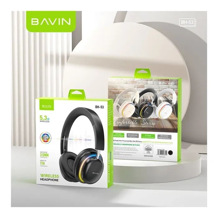 Наушники BAVIN BH-53 Hi-Res RGB LIGHT Black (HB-BH-53 BK) изображение 10