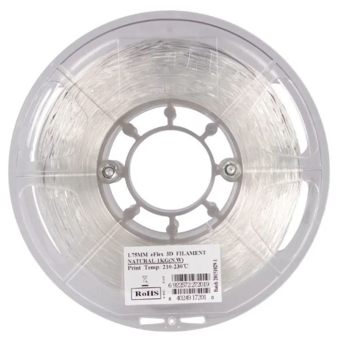 Пластик для 3D-принтера eSUN eFLEX 1кг 1,75mm NATURAL (EFLEX175N1) изображение 2
