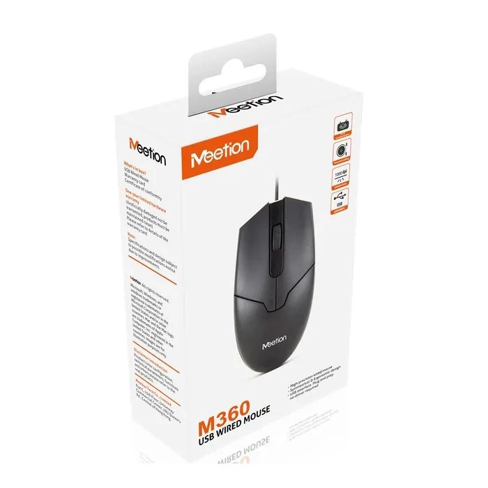 Мышка Meetion M360 USB Black (MT-M360-A160CM) изображение 6