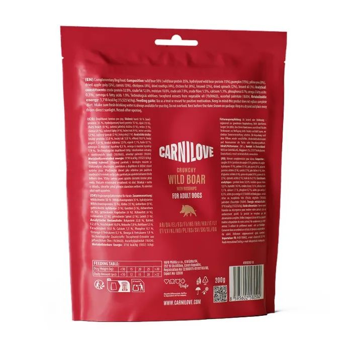Лакомство для собак Carnilove Crunchy Snack Wild Boar with Rosehips 200 г (8595602582594) изображение 2