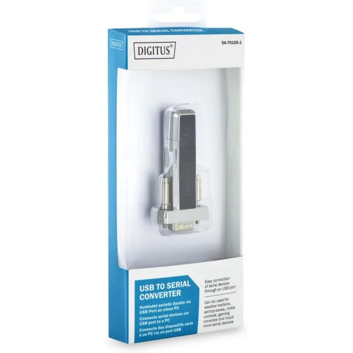 Кабель для передачи данных Digitus USB to COM M RS232 black (DA-70155-1) изображение 2
