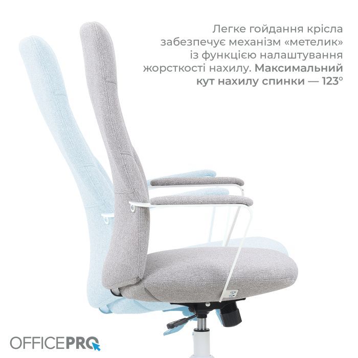 Офісне крісло OfficePro Shift OC545G Gray (OC545G) зображення 9