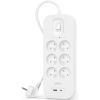 Мережевий фільтр живлення Belkin 6хТипE, 16А, USB-A/USB-C 18Вт, 2м (SRB002CA2M)