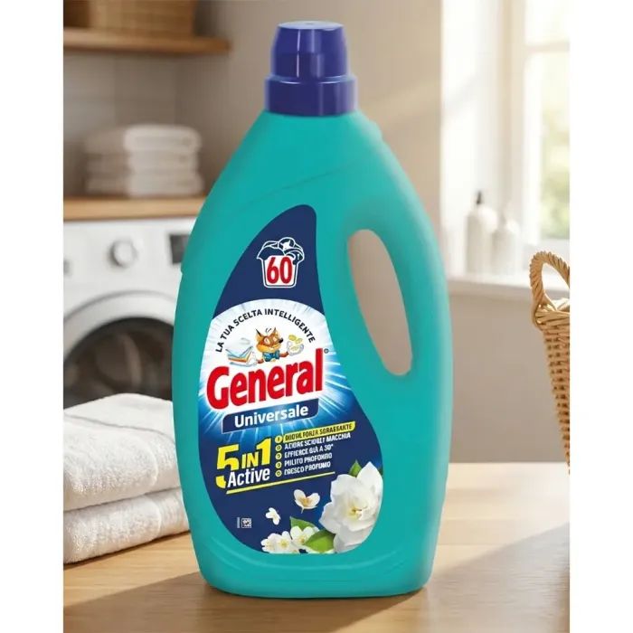 Гель для стирки General 5-в-1 Универсальный Свежесть + Гигиена 2.4 л (8001990011900) изображение 4