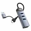 Концентратор LDNIO USB-A + USB-C to 4xUSB 3.0 (DS-134UC)