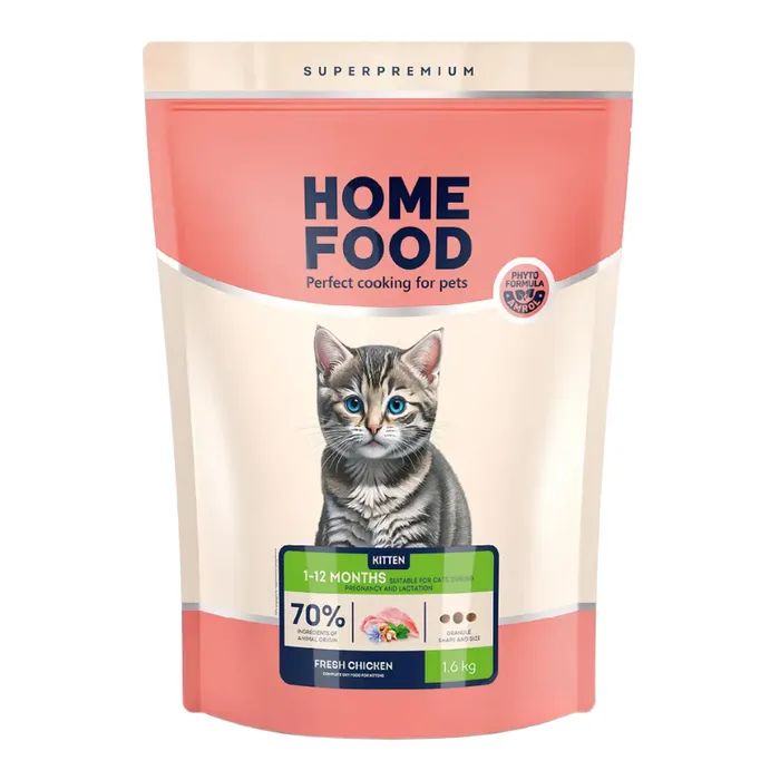 Сухой корм для кошек Home Food KITTEN Fresh Chicken 400 г (4820290090040)