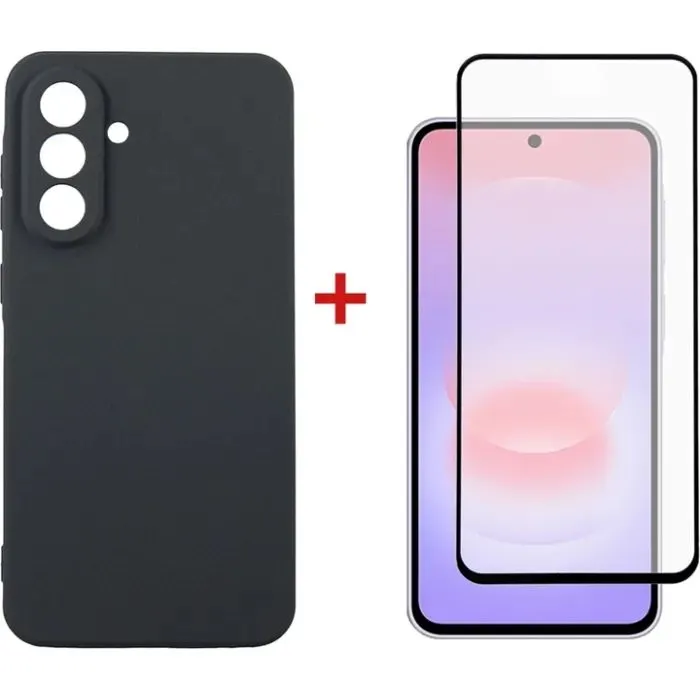 Чехол для мобильного телефона Dengos Carbon Cover + Glass Samsung Galaxy A37 Black (DG-KM-194)