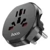 Переходник Universal adapter US/UK/AU to EU bkack HOCO (6931474791511) изображение 4