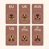 Переходник Universal adapter US/UK/AU to EU bkack HOCO (6931474791511) изображение 5