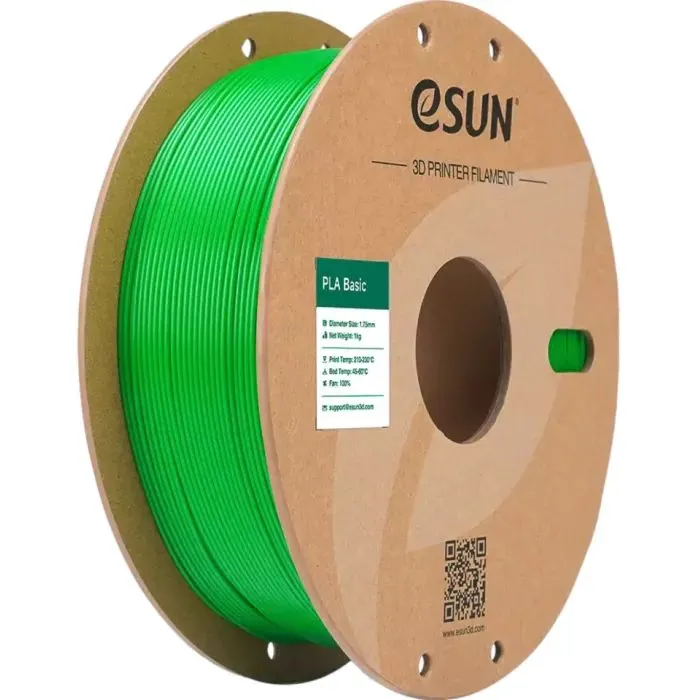 Пластик для 3D-принтера eSUN PLA BASIC 1,75mm 1kg GREEN (PLA-BASIC175G1P1)