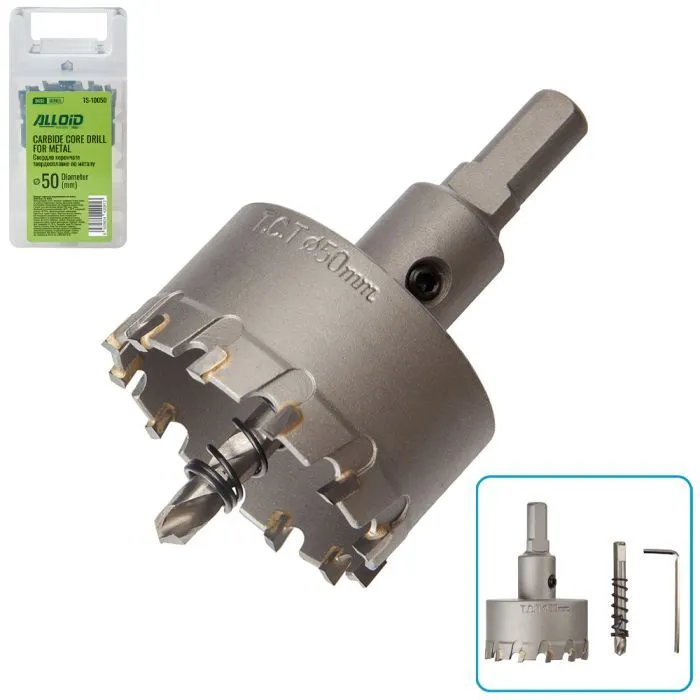 Сверло Alloid Base, корончате, твердосплавне, по металу, 50мм (TS-10050) изображение 4