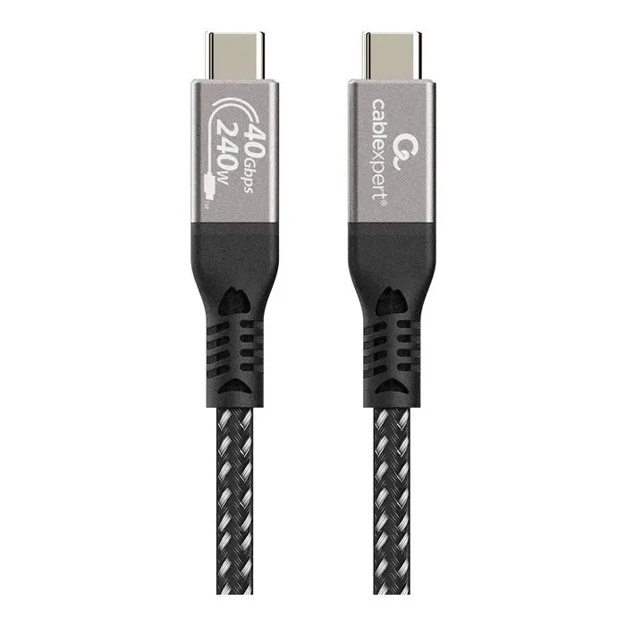 Дата кабель USB-C to USB-C 0.5m USB4 240W 8K60Hz 40Gbps Cablexpert (CCBP-USB4-CMCM240-0.5M)