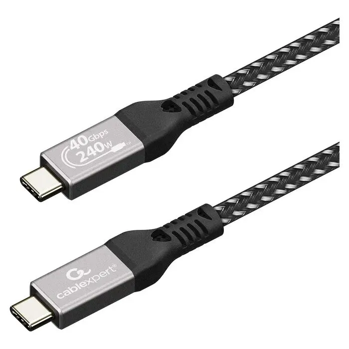 Дата кабель USB-C to USB-C 0.5m USB4 240W 8K60Hz 40Gbps Cablexpert (CCBP-USB4-CMCM240-0.5M) изображение 2