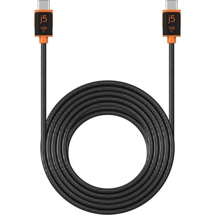 Дата кабель USB-C to USB-C 3.0m 100W (20V/5A) premium J5create (JUCX25L30-N) изображение 3