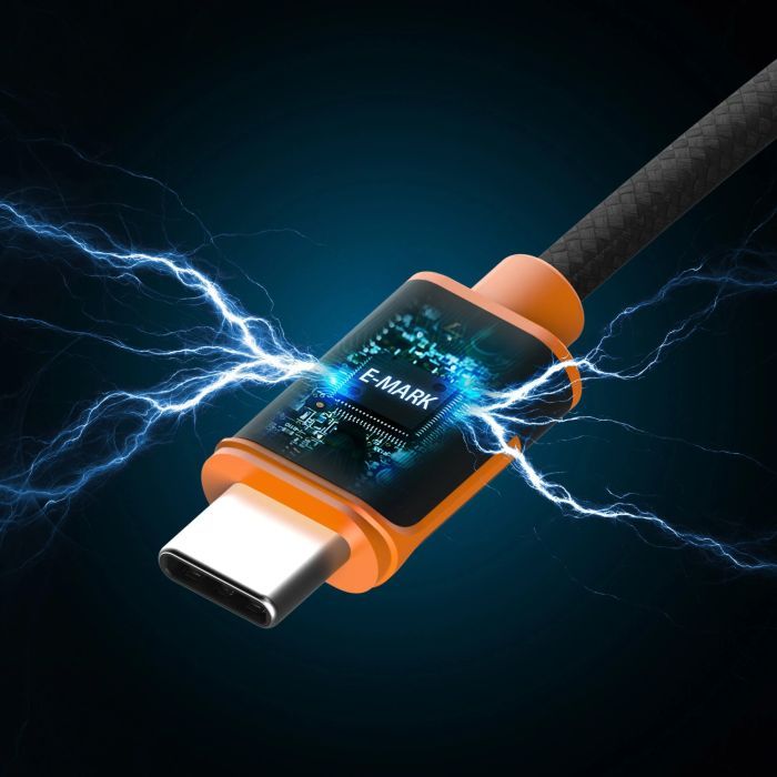 Дата кабель USB-C to USB-C 1.8m 100W (20V/5A) premium J5create (JUCX25L18-N) изображение 6