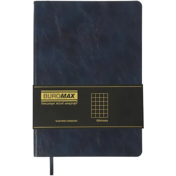 Книга записна Buromax BELLAGIO, А5, 96 аркушів, клітинка, синій (BM.295118-02) зображення 2