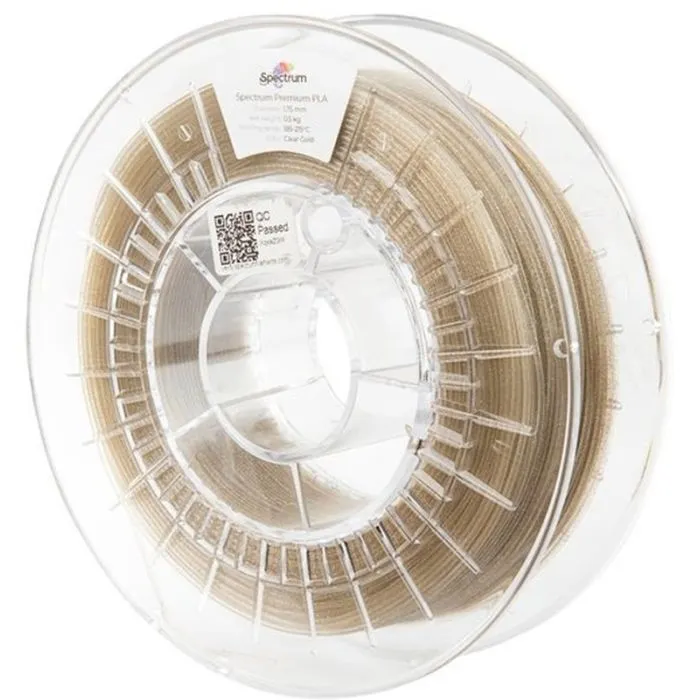 Пластик для 3D-принтера Spectrum PLA Glitter 1.75mm 0.5kg Gold, Clear (80271)