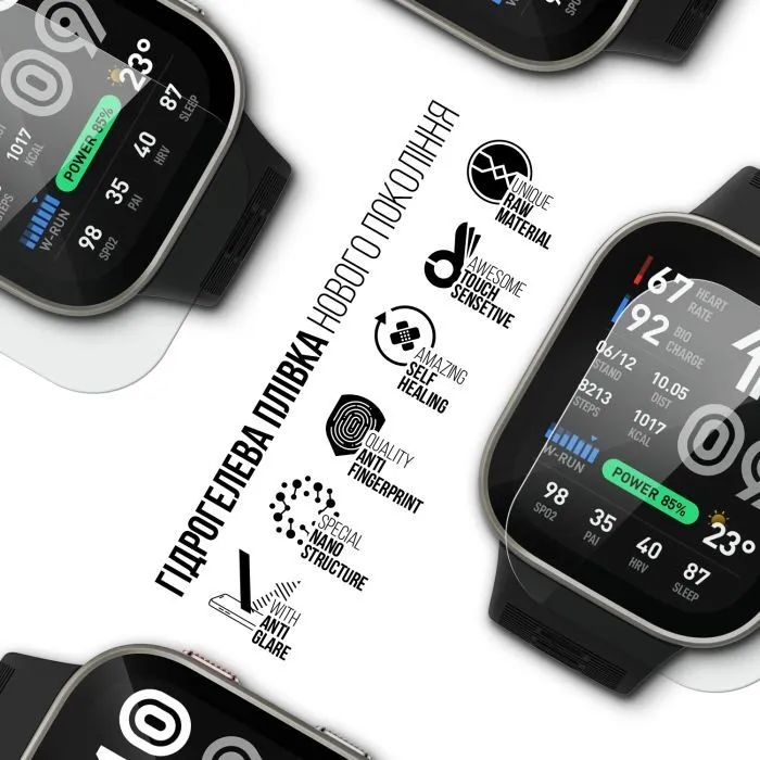 Пленка защитная Armorstandart hydrogel Matte Amazfit Bip Max 6 pcs (ARM92793) изображение 2