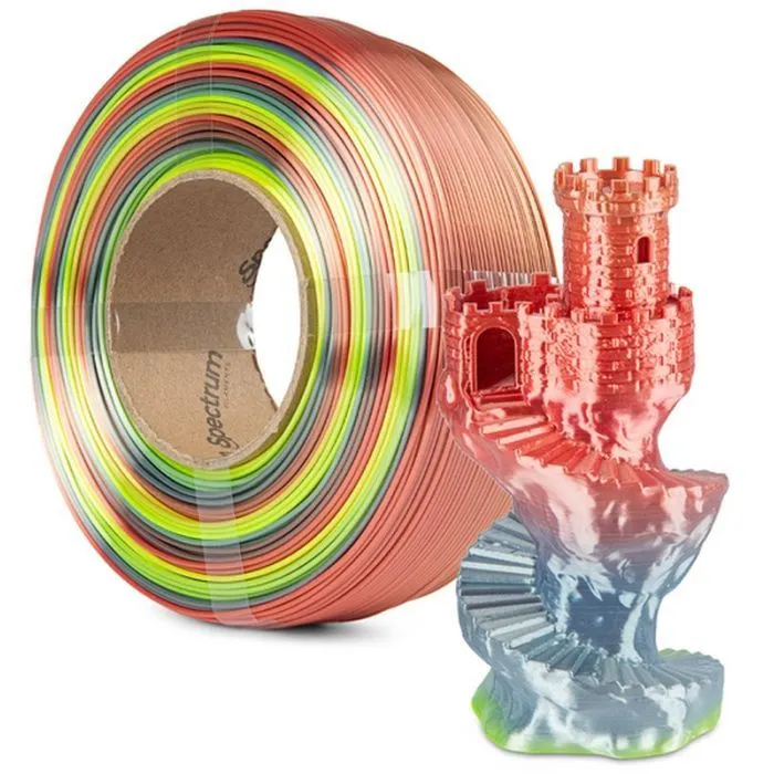 Пластик для 3D-принтера Spectrum PLA Silk Rainbow 1.75mm 1kg ReFill Fusion (81284) изображение 3