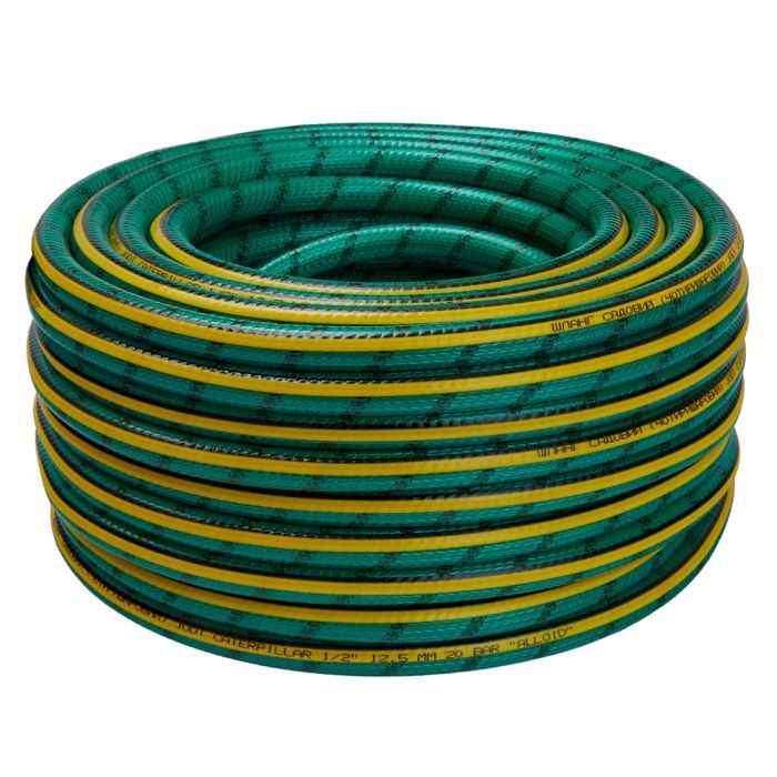 Шланг для поливу Alloid Pro армований, 4-шаровий, JADE CATERPILLAR, 1/2", 50м (WH-67664)