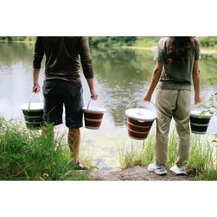 Відро складане Tribe Water Bucket Lid 5 л з кришкою olive (T-FJ-0049-olive) зображення 11