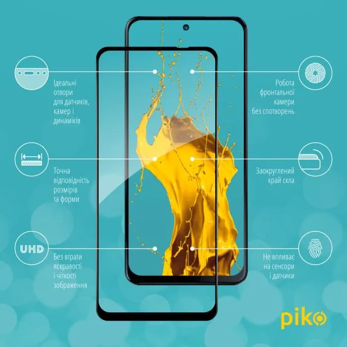 Скло захисне Piko Full Glue Motorola G55 Black (1283126613234) зображення 3