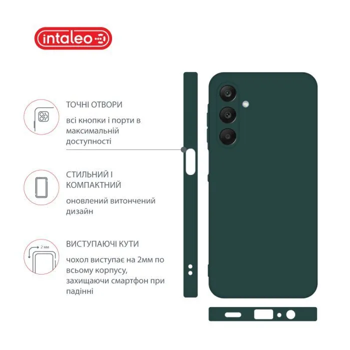 Чохол до мобільного телефона Intaleo Silicone Samsung Galaxy A25 Dark Green (1283126600135) зображення 4
