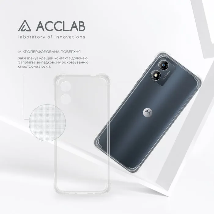 Чохол до мобільного телефона ACCLAB ShockProof Motorola Moto E13 Transparent (1283126587917) зображення 5