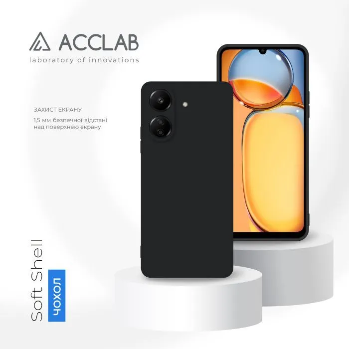 Чохол до мобільного телефона ACCLAB SoftShell Xiaomi Redmi 13C 4G Black (1283126590429) зображення 4