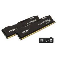 Модуль памяти для компьютера DDR4 16GB (2x8GB) 2400 MHz Fury Black Kingston Fury (ex.HyperX) (HX424C15FBK2/16) изображение 2