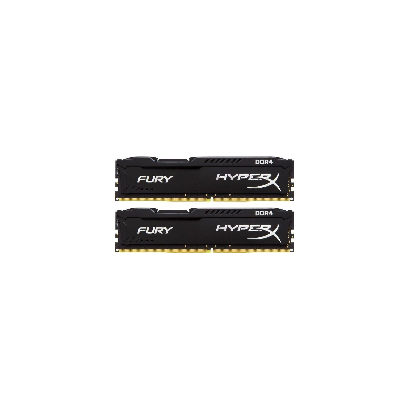 Модуль пам'яті для комп'ютера DDR4 8GB (2x4GB) 2400 MHz Fury Black Kingston Fury (ex.HyperX) (HX424C15FBK2/8)