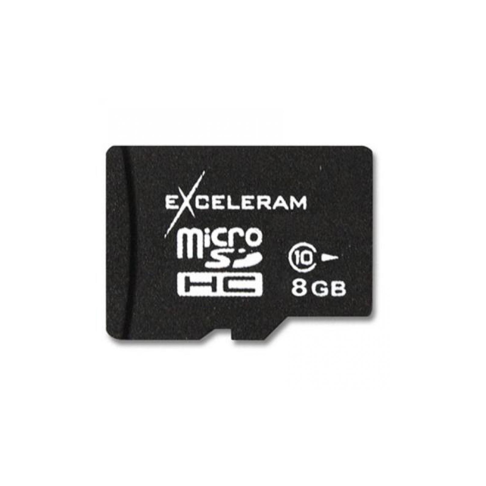 Карта пам'яті eXceleram 8Gb microSDHC class 10 без адаптера (MSD0810VA)