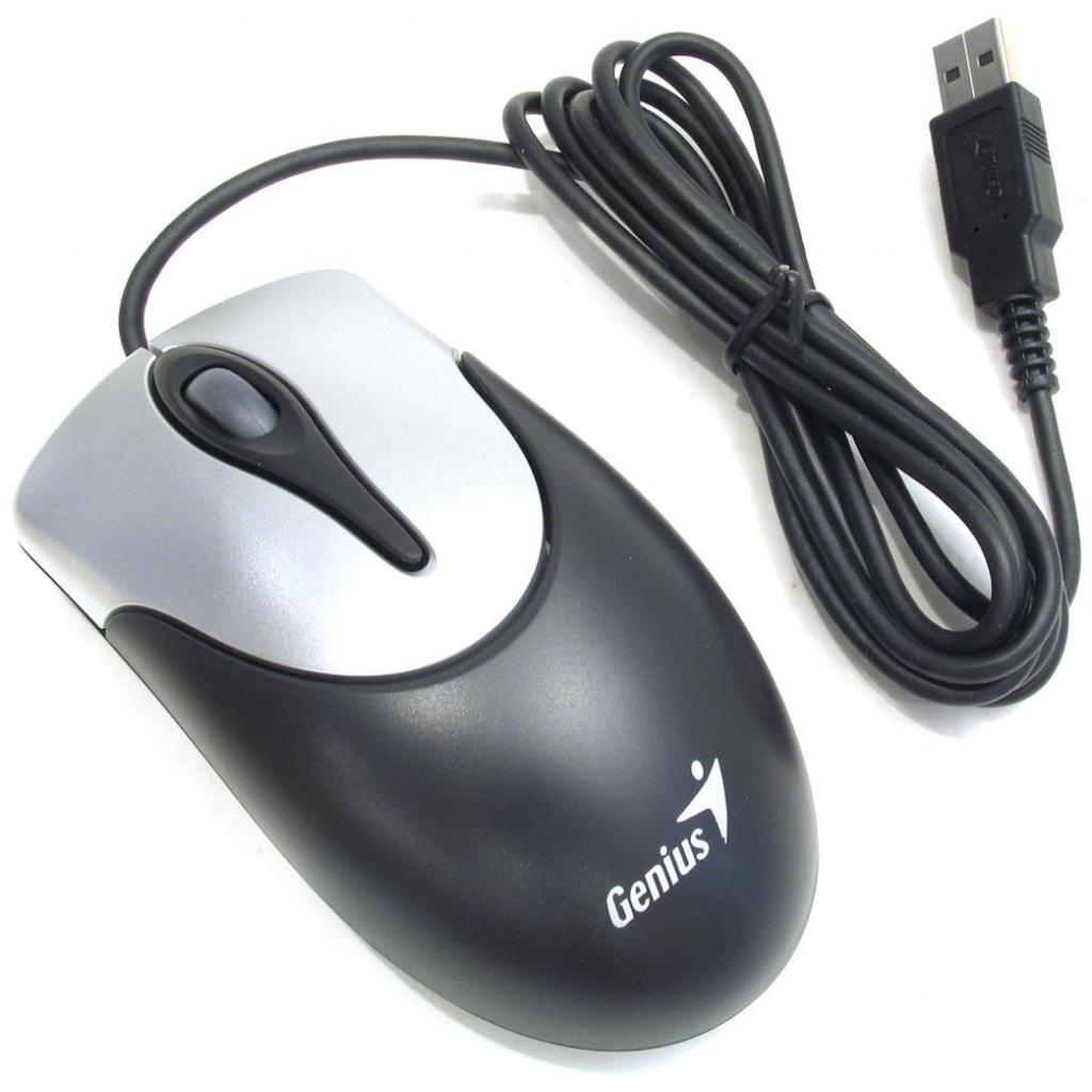 Мышка Genius NS-100 USB Black/Silver (31010232100) изображение 3