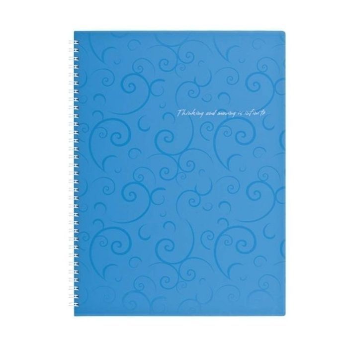Блокнот Buromax spiral side, А4, 80sheets, Barocco, square, blue (BM.2446-614)
