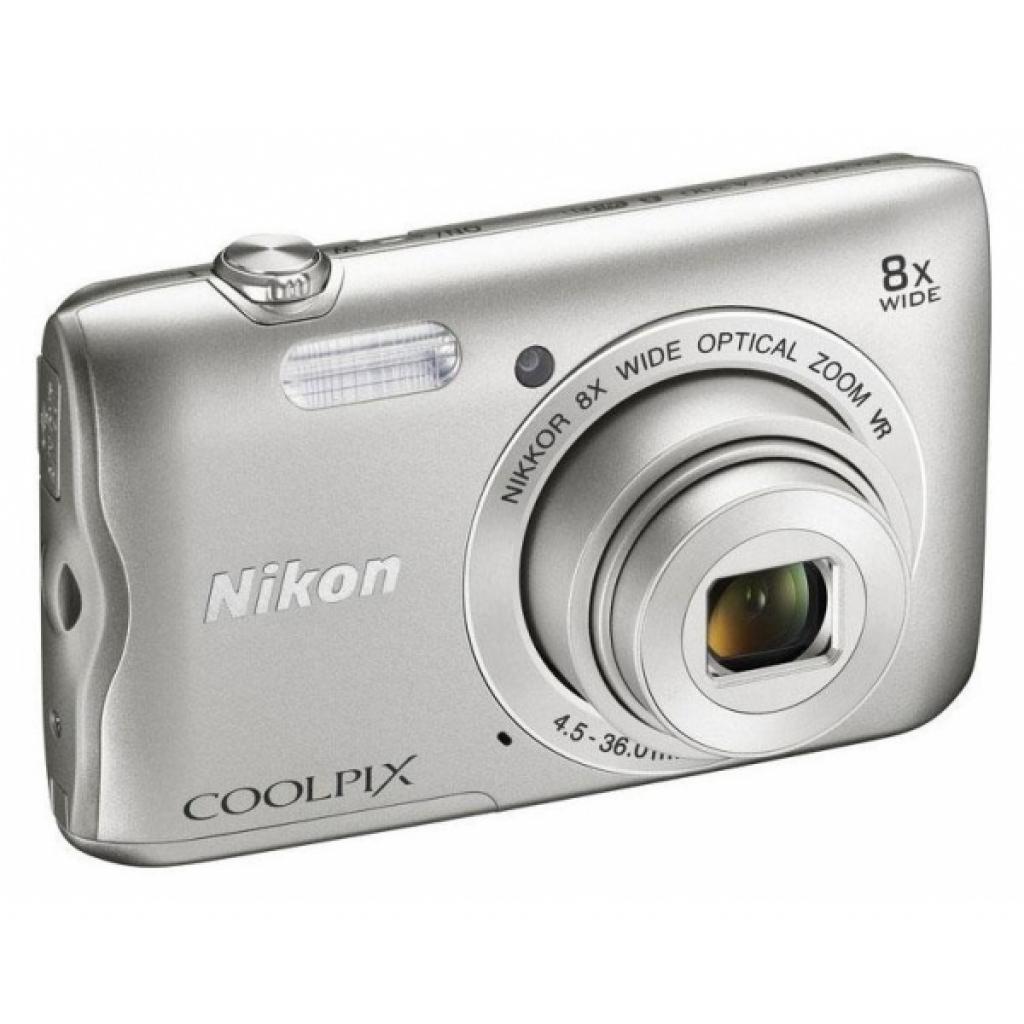 Цифровий фотоапарат Nikon Coolpix A300 Silver+8GB+case (VNA960K003) зображення 2