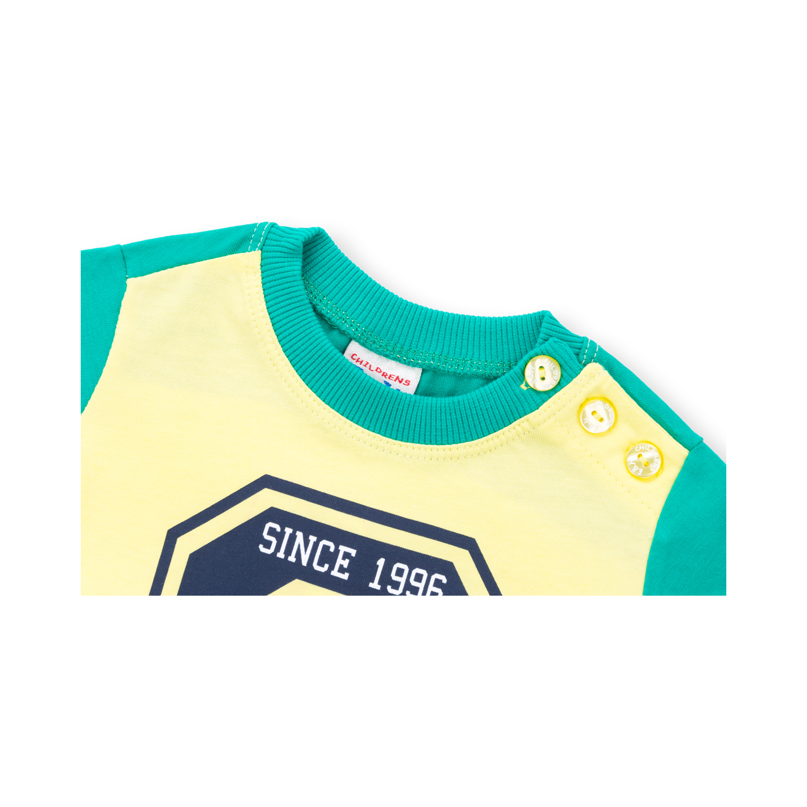 Набор детской одежды Breeze футболка с пуговичками с шортами (8922-74B-green) изображение 7