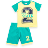 Набор детской одежды Breeze футболка с пуговичками с шортами (8922-74B-green)