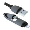 Дата кабель USB10-03BP USB - Micro USB/Lightning, black, 1m Defender (87488) изображение 2