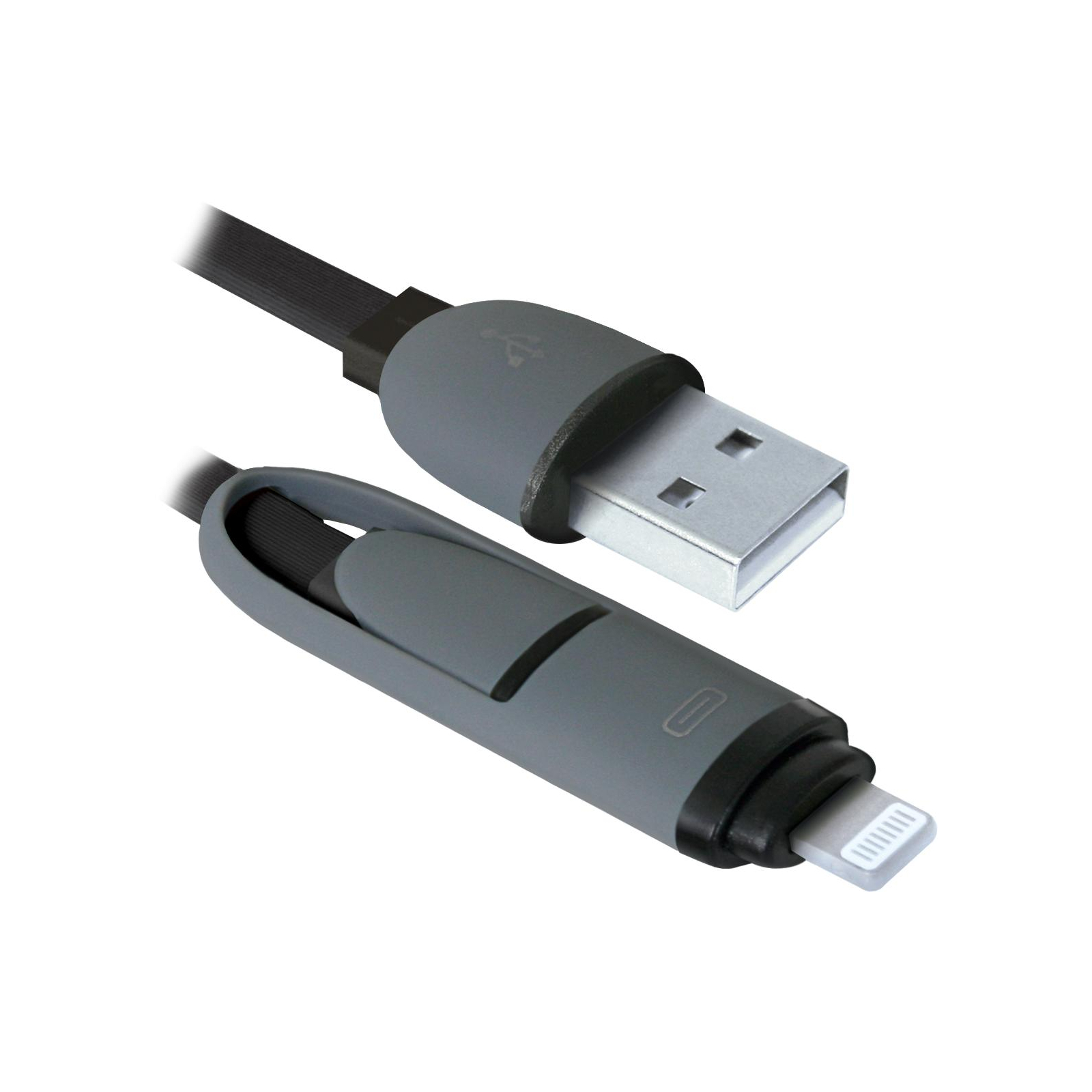 Дата кабель USB10-03BP USB - Micro USB/Lightning, black, 1m Defender (87488)